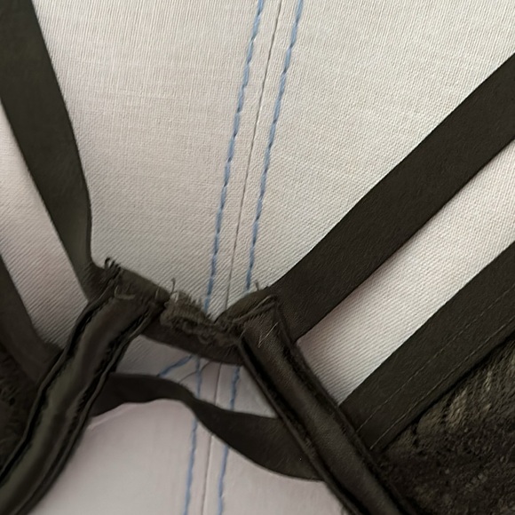 Victoria’s Secret Olive Forest Green Unlined Gold Rings Strappy Harness Bra 38DD - Picture 5 of 10